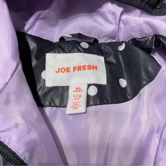 Joe fresh girls 10-12Y polka dot hooded puffer jacket - Picture 2 of 6